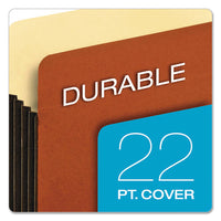 File Pocket W- Tyvek, 3.5" Expansion, Letter Size, Redrope, 10-box