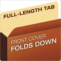 File Pocket W- Tyvek, 5.25" Expansion, Letter Size, Redrope, 10-box