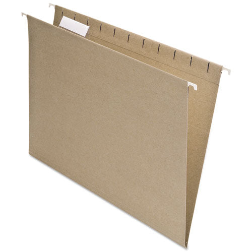 Earthwise By Pendaflex 100% Recycled Colored Hanging File Folders, Letter Size, 1-5-cut Tab, Natural, 25-box