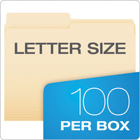 Manila File Folders, 1-2-cut Tabs, Letter Size, 100-box