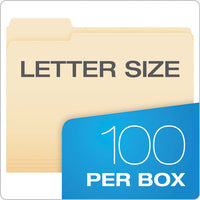 Manila File Folders, 1-3-cut Tabs, Left Position, Left Position, Letter Size, 100-box