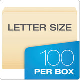 Manila File Folders, Straight Tab, Letter Size, 100-box