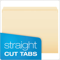 Manila File Folders, Straight Tab, Letter Size, 100-box