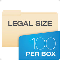 Manila File Folders, 1-3-cut Tabs, Legal Size, 100-box