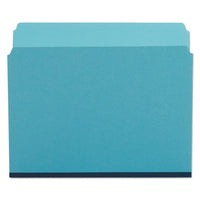 Pressboard Expanding File Folders, Straight Tab, Letter Size, Blue, 25-box