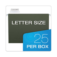 Hanging File Folder Combo Kit, Letter Size, 1-5-cut Tab, Standard Green, 25 Hanging-50 Interior Folders