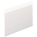 Self-adhesive Pockets, 3 X 5, Clear Front-white Backing, 100-box
