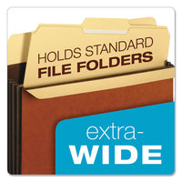 Heavy-duty File Pockets, 5.25" Expansion, Letter Size, Redrope, 10-box