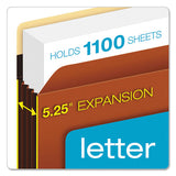 Heavy-duty File Pockets, 5.25" Expansion, Letter Size, Redrope, 10-box
