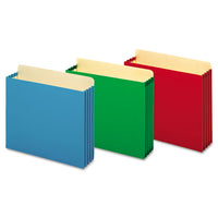 File Cabinet Pockets, 3.5" Expansion, Letter Size, Blue, 10-box