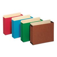 File Cabinet Pockets, 3.5" Expansion, Letter Size, Redrope, 10-box