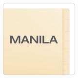 Manila End Tab Expansion Folders With Two Fasteners, 14-pt., 2-ply Straight Tabs, Letter Size, 50-box
