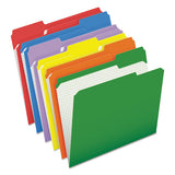 Double-ply Reinforced Top Tab Colored File Folders, 1-3-cut Tabs, Letter Size, Assorted, 100-box