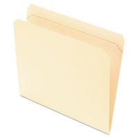 Reinforced Top File Folders, Straight Tab, Letter Size, Manila, 100-box