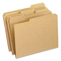 Dark Kraft File Folders With Double-ply Top, 1-3-cut Tabs, Legal Size, Kraft, 100-box