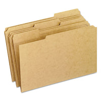 Dark Kraft File Folders With Double-ply Top, 1-3-cut Tabs, Legal Size, Kraft, 100-box