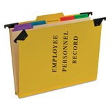 Hanging Style Personnel Folders, 1-3-cut Tabs, Center Position, Letter Size, Yellow