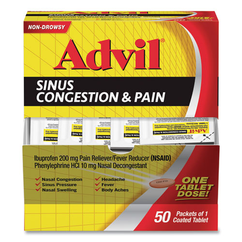 Sinus Congestion And Pain Relief, 50-box