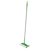 Sweeper Mop, 16.5 X 9 White Cloth Head, 46" Green/silver Aluminum/plastic Handle