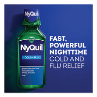 Nyquil Cold & Flu Nighttime Liquid, 12 Oz Bottle, 12-carton