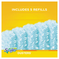 Dusters Starter Kit, Dust Lock Fiber, 6" Handle, Blue-yellow, 6-carton