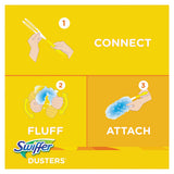 Dusters Starter Kit, Dust Lock Fiber, 6" Handle, Blue-yellow