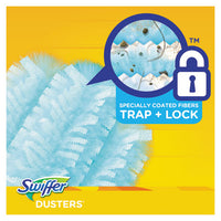 Dusters Starter Kit, Dust Lock Fiber, 6" Handle, Blue-yellow