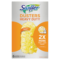 Heavy Duty Dusters Refill, Dust Lock Fiber, Yellow, 6-box, 4 Box-carton