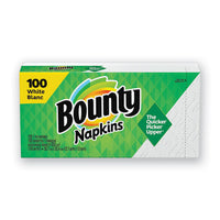 Quilted Napkins, 1-ply, 12.1 X 12, White, 100-pack, 20 Packs Per Carton