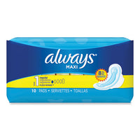 Regular Maxi Pads With Wings, Regular, 10-box