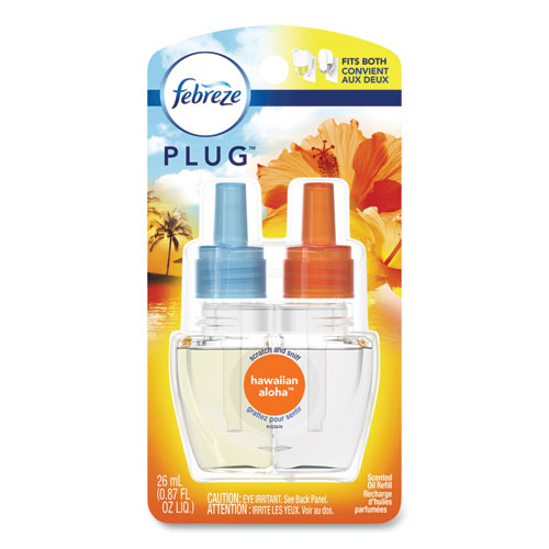 Plug Air Freshener Refills, Hawaiian Aloha, 0.87 Oz Refill, 2-pack