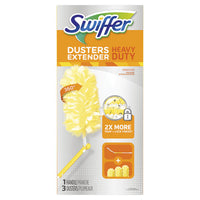 Heavy Duty Dusters, Plastic Handle Extends To 3 Ft,1 Handle & 3 Dusters-kit-6-ct