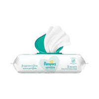 Sensitive Baby Wipes, 6.8 X 7,  Unscented, White, 56-pack