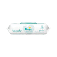 Sensitive Baby Wipes, White, Unscented, 6.8 X 7, 56-pack, 8-carton