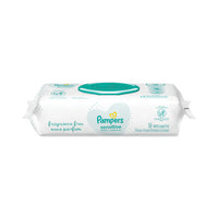 Sensitive Baby Wipes, White, Unscented, 6.8 X 7, 56-pack, 8-carton