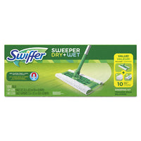 Sweeper Dry + Wet Starter Kit, 46"handle, 10 X 8 Head, Silver-green, 6-carton