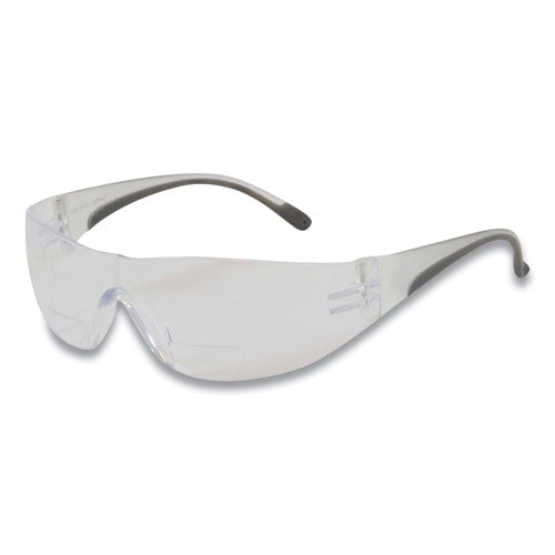 Zenon Z12r Rimless Optical Eyewear With 2-diopter Bifocal Reading-glass Design, Anti-scratch, Clear Lens, Gray Frame