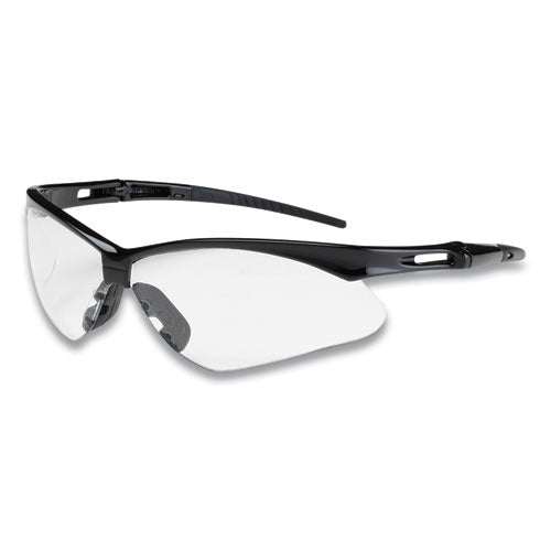 Anser Optical Safety Glasses, Anti-fog, Anti-scratch, Clear Lens, Black Frame