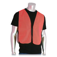Hook And Loop Safety Vest, Hi-viz Orange, One Size Fits Most