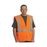 Ansi Class 2 Hook And Loop Safety Vest, 2x-large, Hi-viz Orange