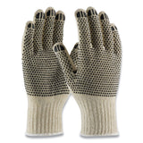 Pvc-dotted Cotton-polyester Work Gloves, Small, Gray-black, 12 Pairs