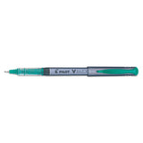 V Razor Point Liquid Ink Stick Marker Pen, 0.5mm, Blue Ink, Gray Barrel, Dozen