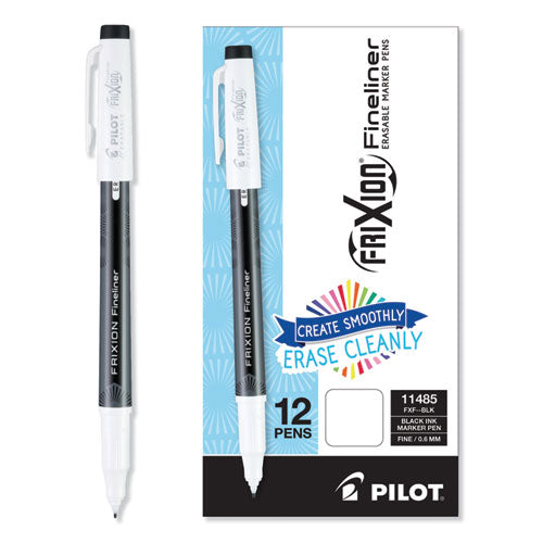 Frixion Erasable Stick Marker Pen, 0.6 Mm, Black Ink-barrel, Dozen