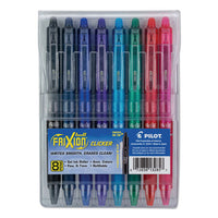 Frixion Clicker Erasable Retractable Gel Pen, Fine 0.7 Mm, Assorted Ink-barrel, 8-set