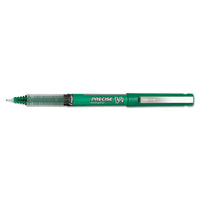 Precise V5 Stick Roller Ball Pen, Extra-fine 0.5mm, Green Ink-barrel, Dozen