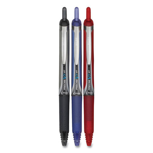 Precise V5rt Roller Ball Pen, Retractable, Extra-fine 0.5 Mm, Assorted Ink And Barrel Colors, 3-pack