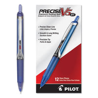 Precise V5rt Retractable Roller Ball Pen, 0.5mm, Black Ink-barrel