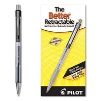 Better Retractable Ballpoint Pen, Medium 1mm, Red Ink, Translucent Red Barrel, Dozen