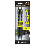 G2 Premium Retractable Gel Pen, 0.7 Mm, Black Ink, Smoke Barrel, 2-pack