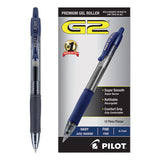 G2 Premium Retractable Gel Pen, 0.7 Mm, Blue Ink, Smoke Barrel, Dozen